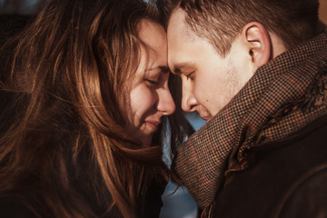 Profile view of an attractive couple