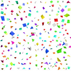 Colored paper in flight