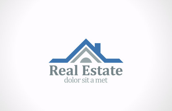 Real Estate vector logo design. House abstract icon