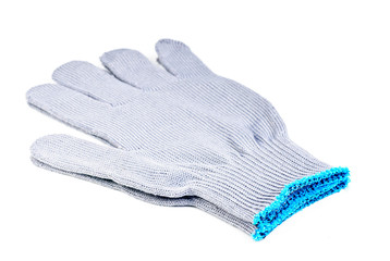 work gloves grey color isolated on white background
