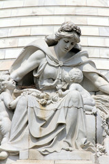 Motherhood, the statue on the dome of Victoria Memorial, Kolkata
