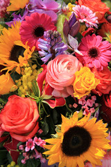 Mixed bouquet in bright colors