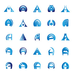 Unusual Letters Set - Isolated On White Background