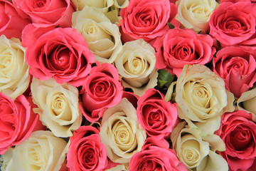 Bridal arrangement in pink and white