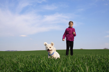 Girl and her dog