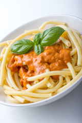 macaronie with tomato sauce