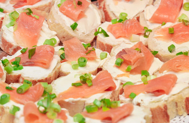 Smoked salmon canape
