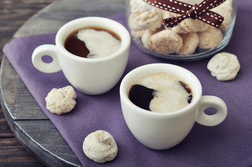Coffee with fresh biscotti
