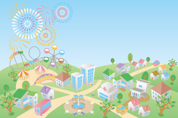 町並みのイラスト