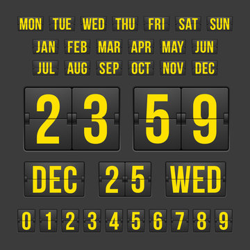 Countdown Timer and Date, Calendar Scoreboard