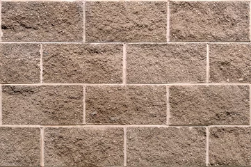 Deurstickers Stenen textuur muur Naadloze sintelblok muur achtergrond
