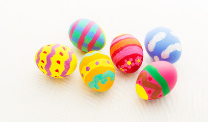 Fototapeta na wymiar Colourful pattern easter egg
