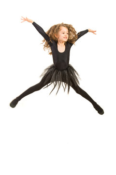 Jumping dancer girl