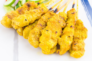 Pork satay thai cuisine food