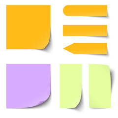 Sammlung - leere Notizzettel