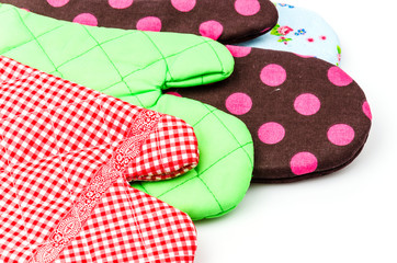 Oven glove isolated white background