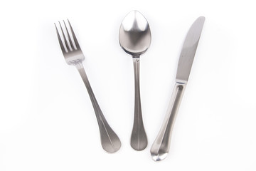 cutlery isolated on white background