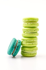 Macaron isolated white background