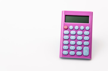 Calculator isolated white background