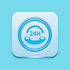 Fototapeta premium Blue icon edge light