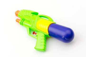 Gun water toy isolated white background