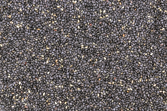 Black sesame seed background