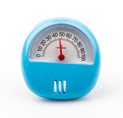 Hygrometer isolated white background