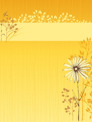 Vertical Floral Design Yellow