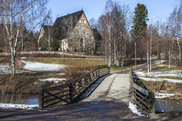Espoo Cathedral in early spring