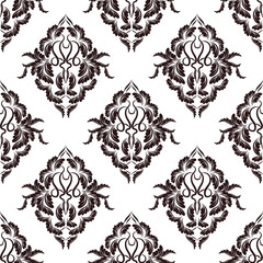 vector seamless backdrop. damask pattern. flower wallpaper