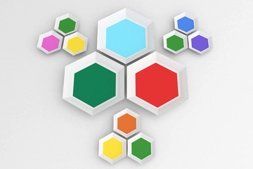 Obraz premium Hexagon shapes
