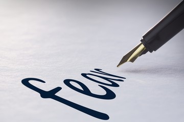Fountain pen writing Fear