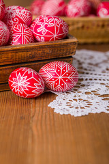 Traditional transylvanian hand written eggs