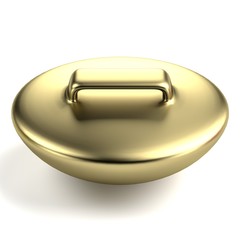 realistic 3d render of button