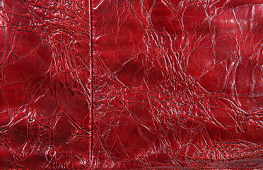 Red leather background