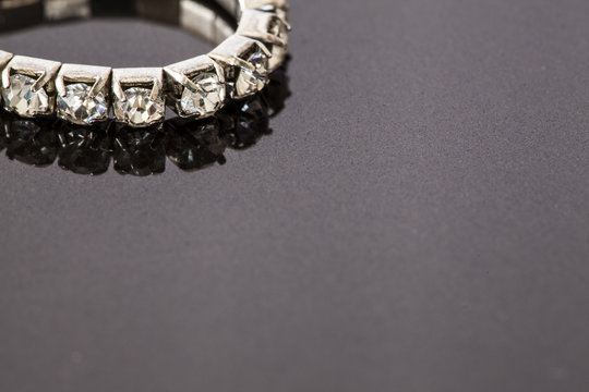 Diamond Bracelet On A Stone Surface