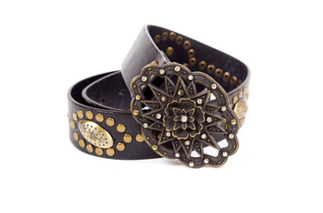 Female belt with rivets