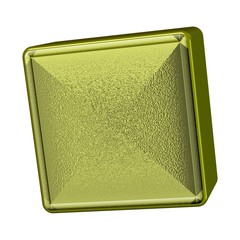 Quadrattaste gold Metall ,3D