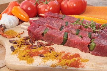 brochettes de boeuf