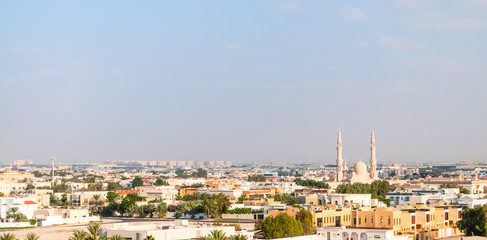 Daytime view on Dubai city.