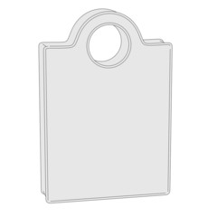 cartoon image of shopping bag