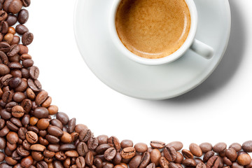 Caffè espresso con chicchi