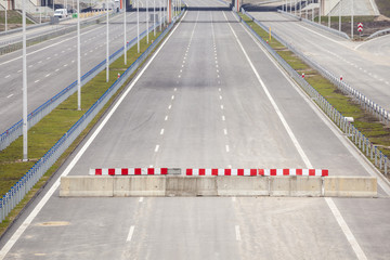 Highway under construction. Road partly ready.