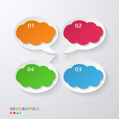Speech bubble / infographics template / numbered banners