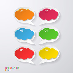 Speech bubble / infographics template / numbered banners