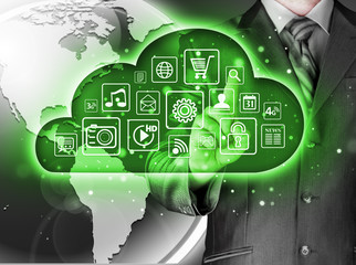 Cloud computing touchscreen interface