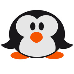 Naklejka premium Süßes Niedliches Kleines Pinguin Baby Kind