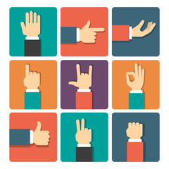 Hands Icons Set