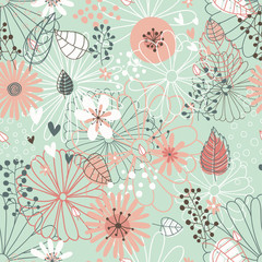 Seamless floral pattern. Flowers texture.  - 62972457