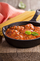 Meatballs with tomato sauce